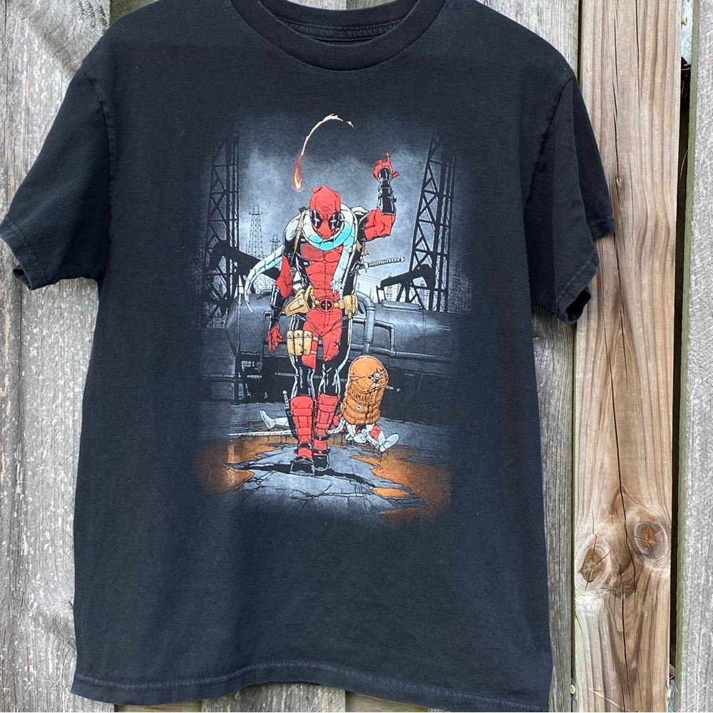 Marvel Deadpool Walk Away Black Short sleeve tee M Unisex